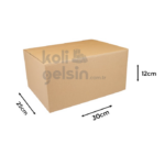 30x25x12 Tek Oluklu Karton Koli - Görsel 2