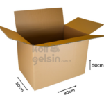 80X50X50 Çift Oluklu Taşıma Kolisi